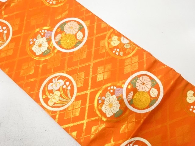 JAPANESE KIMONO / HANAMARU-MON WEAVING NAGOYA OBI